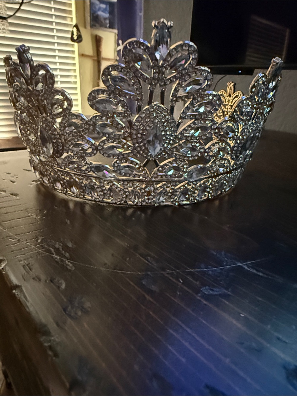 Crystal Pageant Tiara Crown - Silver Sparkle